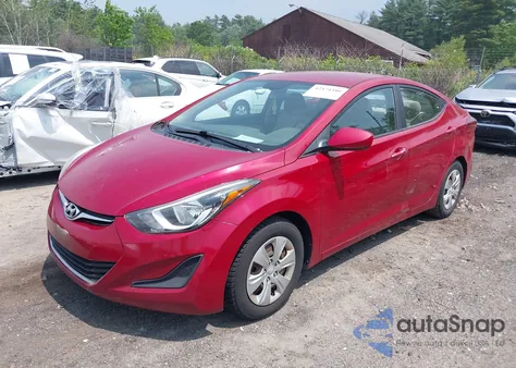 2016 Hyundai Elantra Se from USA, damaged, VIN KMHDH4AE4GU603267